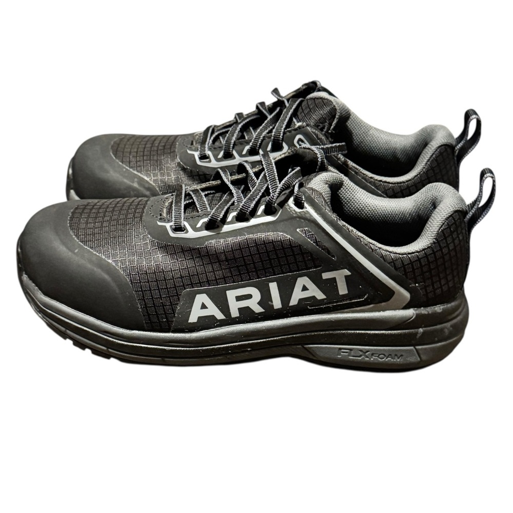 Ariat Black Grey Outspace Composite Shoes Slip-Resistant Sole Steel Toe Sz 5.5B - Picture 3 of 10